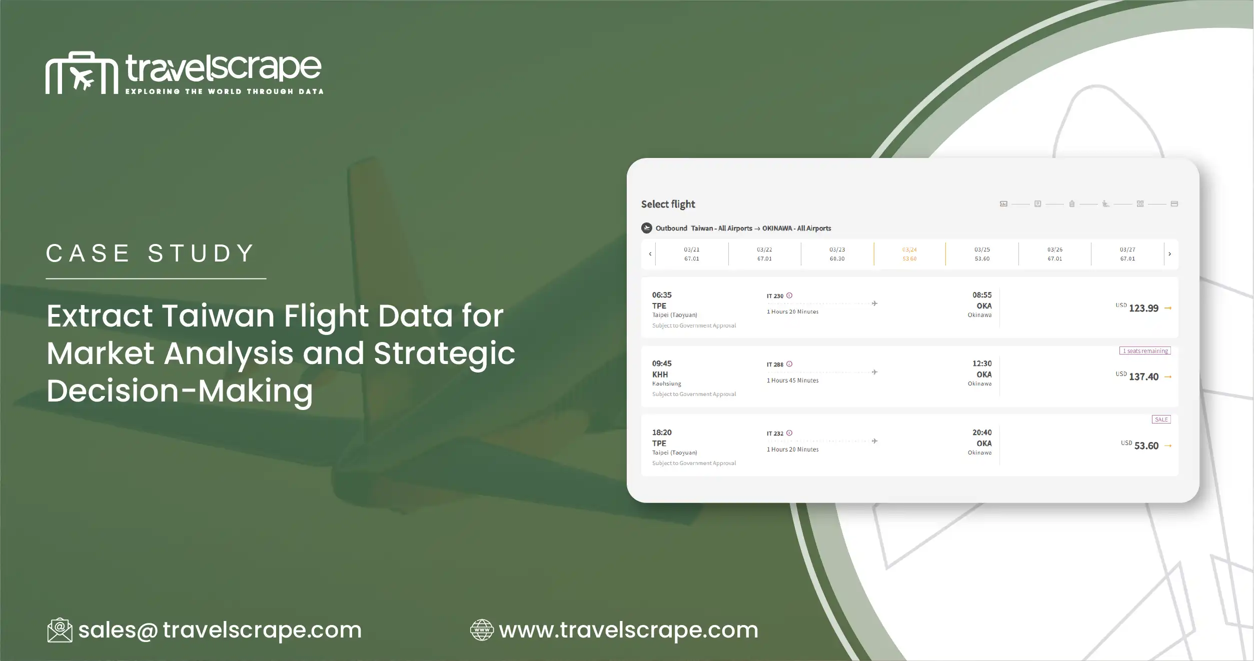 Extract Taiwan Flight Data for Market Analysis